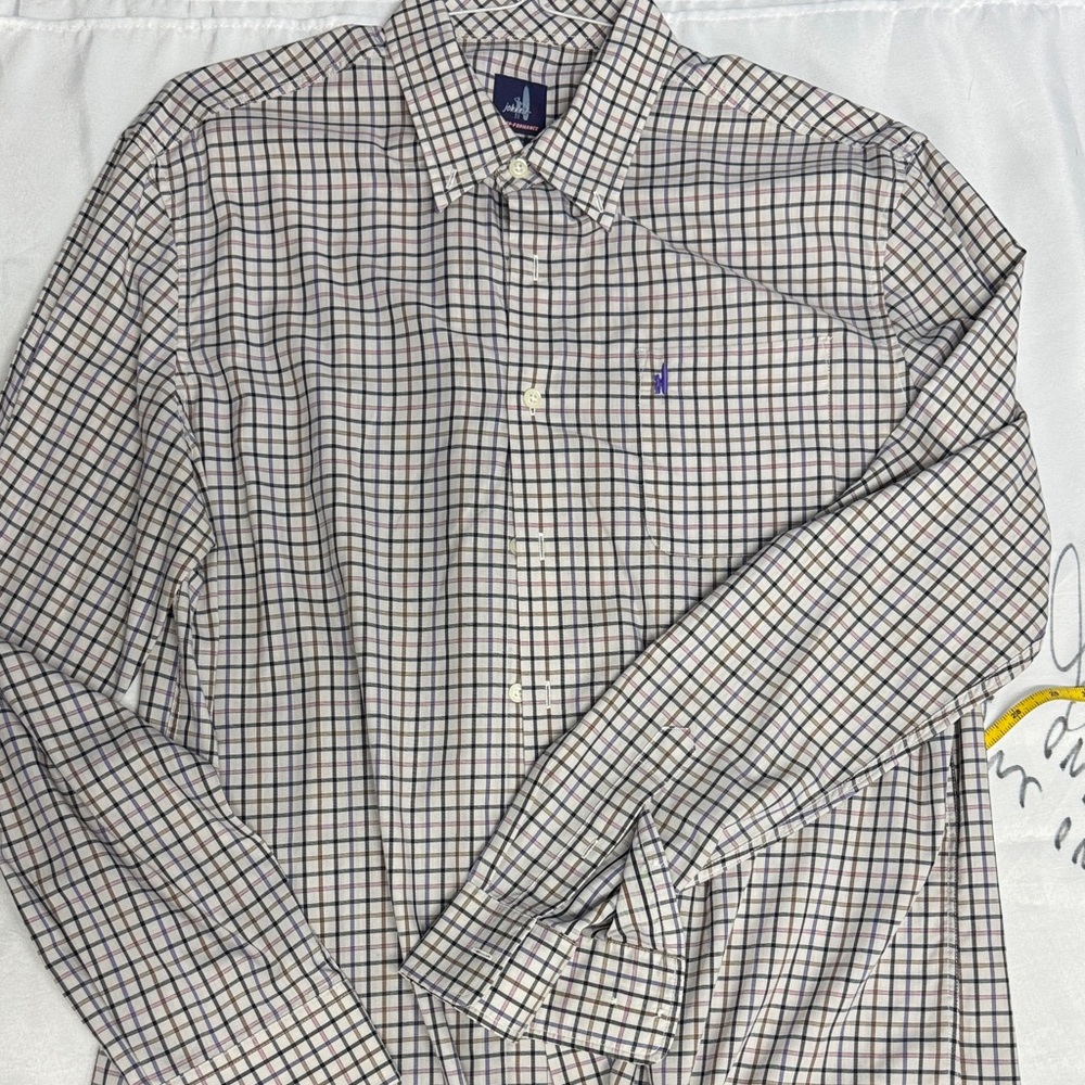 johnnie-O Men's Multicolor Checkered Button Down Shirt
